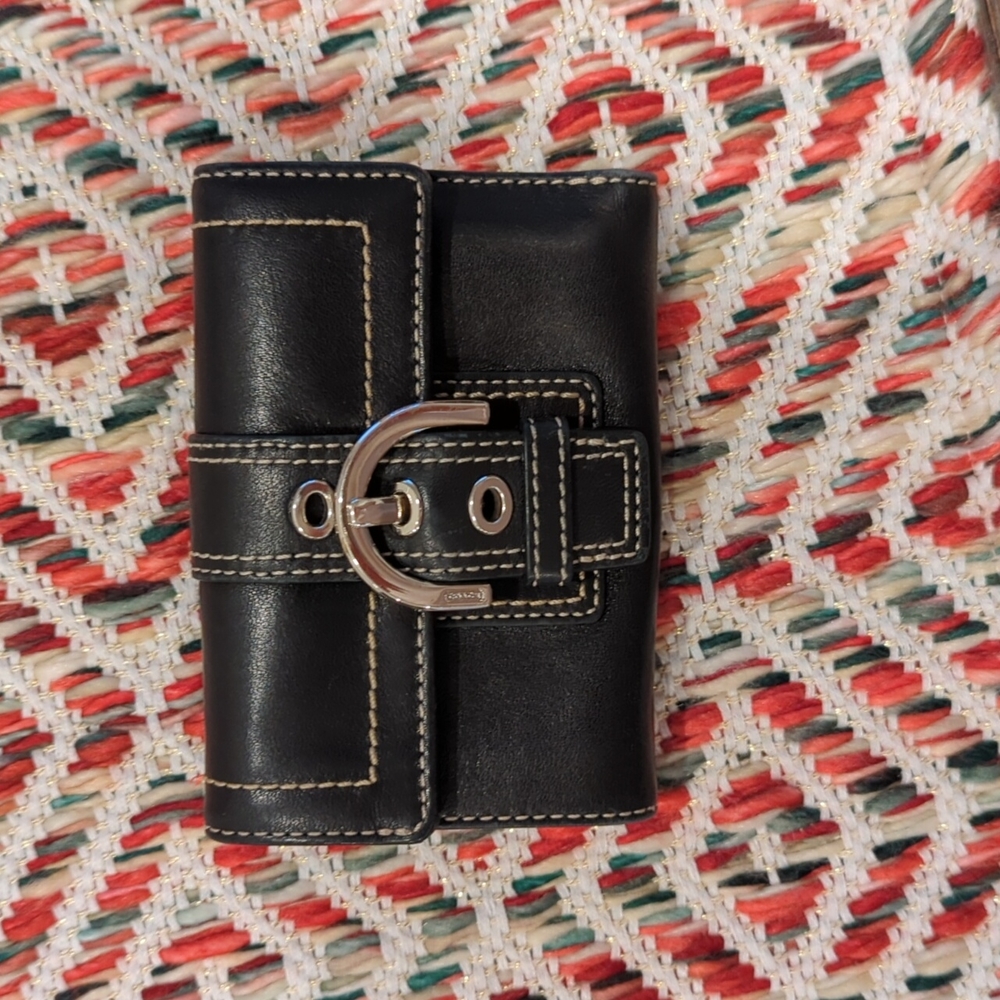 Coach Leather Signature Buckle Wallet